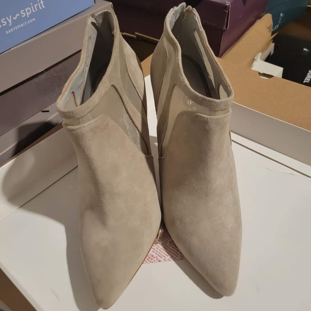 Reiss Bay dove grey suede ankle boots booties pump size 5